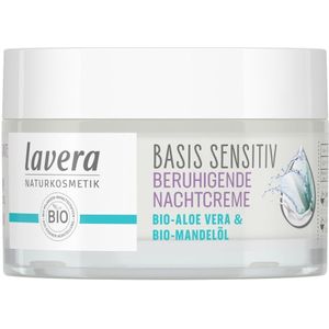 lavera - Basis sensitiv - Nachtcrème - 50 ml - Met Biologische Aloë Vera en Amandelolie