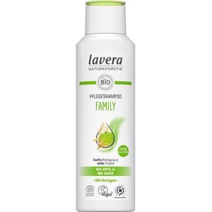 lavera, Verzorgingsshampoo Family met bioappel BioQuinoa zachte reiniging voor haar hoofdhuid natuurlijke cosmetica veganistisch 250 ml, wit