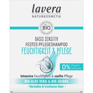 lavera Vaste verzorgingsshampoo basis sensitive vocht & verzorging - zonder siliconen - langdurige frisheid en evenwichtige hoofdhuid - veganistisch - natuurlijke cosmetica - 50 g