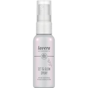 lavera Set & Glow Spray – fixeert de make-up – natuurlijke afwerking – hydraterend – veganistisch – natuurlijke cosmetica – 50 ml