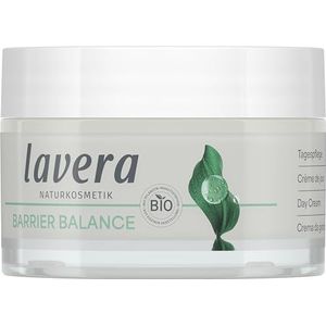 lavera Barrier Balance dagverzorging, crème zonder alcohol, zonder parfum, hydraterend en regenererend, versterkt huidbaars, prebiotica, veganistisch, natuurlijke cosmetica, 50 ml