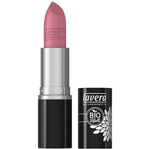 lavera Lippenstift, Beautiful Lips, Colour Intense, kleur Dainty Rose, zacht en crème, natuurlijke en innovatieve make-up, biologische plantaardige werkzame stoffen, 3 stuks (3 x 4,5 g)