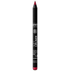 lavera Soft Lipliner Red 03 Lipliner contourstift, romige textuur en langdurige grip, natuurlijke cosmetica, natuurlijke make-up, biologische plantaardige stoffen, 100% natuurlijk, verpakking van 3 stuks (3 x 1,4 g)