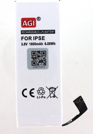 k.A. Akku für Apple iPhone SE Li-Pol 3,7 Volt 1600 mAh schwarz