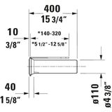 Duravit Philippe Starck 1 & 2 Closetafvoermanchet 0014220000