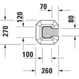 Duravit 1930 voetstuk, voor wastafel 60cm, 0857910000