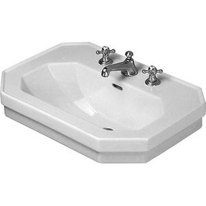 Duravit Serie 1930 wastafel 70x50cm 1 kraangat overloop wit 04387000001