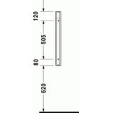 Duravit Starck 3 urinoir scheidingswand 80x705x400mm wit 8500000000