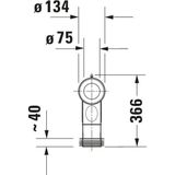 Duravit Divers vario aansluitbocht verstelbaar 18 22cm 8990250000