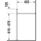 Duravit Vero onderstel voor wastafel 045360/045460 chroom