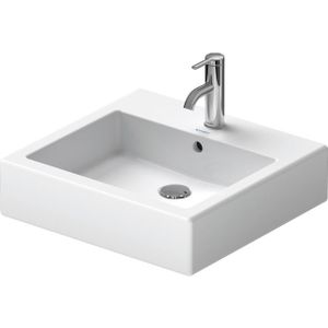 Waschtisch Vero 50 cm mit ül, mit hlb, 1 hl, weiss 0454500000 - Duravit