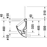 Duravit Fizz urinoir met bevestigingset wit 0823350000