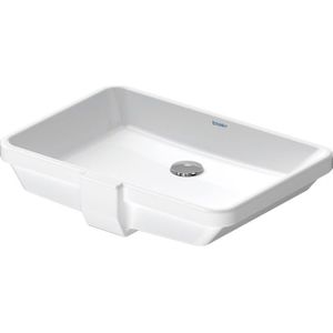 Duravit 2nd floor onderbouwwastafel zonder kraanvlak m. bevestiging 55.5x38cm m. WG wit 03165300001