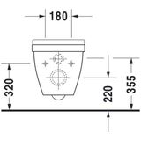 Duravit Starck 3 wandcloset 54,5cm diepspoel +5cm wit 2215090000