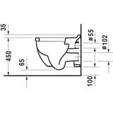 Duravit Starck 3 wandcloset 54,5cm diepspoel +5cm wit 2215090000