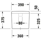 Duravit D-Code reservoir dual flush Wit