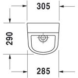 Duravit D-Code urinoir - 305 x 290 mm - verdekte toevoer - rimless - met bevestiging 0829300000