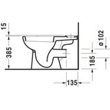 Duravit D-code Closet - staand 735mm - diepspoel - horizontale - afv - zonder reservoir - wit 21110900002