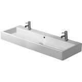 Duravit Vero wastafel 120x47cm 2 kraangaten met overloop wit 0454120024