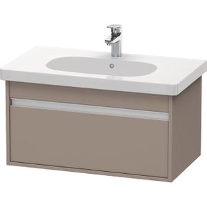 Duravit Ketho Wastafelonderkast 80x45.5x41cm 1 lade Standaard greep met softclose spaanplaat Basalt Mat KT666704343