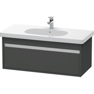 Duravit Ketho Wastafelonderkast 100x45.5x41cm 1 lade Standaard greep met softclose spaanplaat Grafiet Mat KT666804949