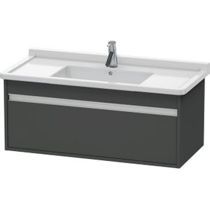 Duravit Ketho Wastafelonderkast 100x45.5x41cm 1 lade Standaard greep met softclose spaanplaat Grafiet Mat KT666504949