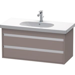 Duravit Ketho Wastafelonderkast 100x45.5x48cm Standaard greep met softclose spaanplaat Basalt Mat KT664804343