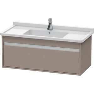 Duravit Ketho Wastafelonderkast 100x45.5x41cm 1 lade Standaard greep met softclose spaanplaat Basalt Mat KT666504343