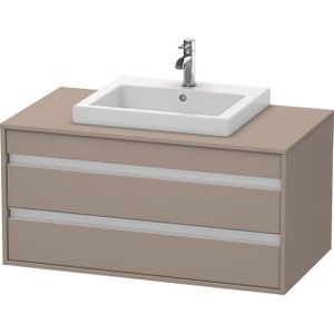 Duravit Ketho Wastafelonderkast 100x55.1x49.6cm Standaard greep met softclose spaanplaat Basalt Mat KT675504343