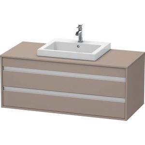 Duravit Ketho Wastafelonderkast 120x55.1x49.6cm Standaard greep met softclose spaanplaat Basalt Mat KT675604343