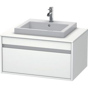 Duravit Ketho Wastafelonderkast 80x55.5x42.6cm 1 lade Standaard greep met softclose spaanplaat wit Mat KT679401818