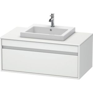 Duravit Ketho Wastafelonderkast 100x55.5x42.6cm 1 lade Standaard greep met softclose spaanplaat wit Mat KT679501818