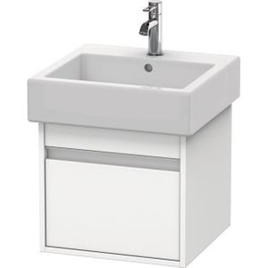 Duravit Ketho Wastafelonderkast 45x44x41cm 1 lade Standaard greep met softclose spaanplaat wit Mat KT668501818