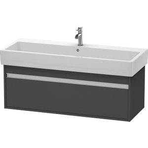 Duravit Ketho Wastafelonderkast 115x44x41cm 1 lade Standaard greep met softclose spaanplaat Grafiet Mat KT668904949