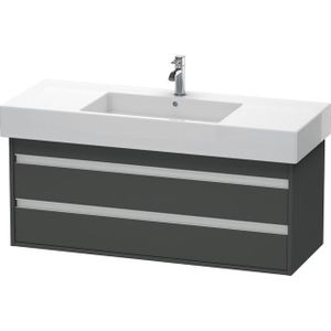 Duravit Ketho Wastafelonderkast 120x45.5x48cm Standaard greep met softclose spaanplaat Grafiet Mat KT664204949