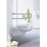 Duravit D-code Vital WC-zitting 49x36.1x4.3cm met softclose met quickrelease Kunststof wit Glanzend 0060390000