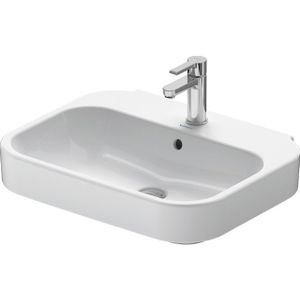 Duravit Happy d.2 wastafel 60x47.5cm 1 kraangat met overloop wit 2316600000