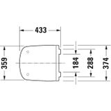 Duravit Durastyle wc-bril hoogglans wit soft close voor Durastyle toilet