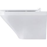 Duravit Wc-bril DuraStyle, toiletdeksel met softclose, wc-deksel van Urea-Duroplast, met roestvrijstalen scharnieren, verlengde uitvoering (48,9 cm), wit