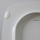 Duravit Wc-bril DuraStyle, toiletdeksel met softclose, wc-deksel van Urea-Duroplast, met roestvrijstalen scharnieren, verlengde uitvoering (48,9 cm), wit