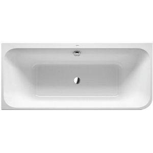 Duravit Happy d.2 bad rechthoek 180x80cm hoek links met paneel wit