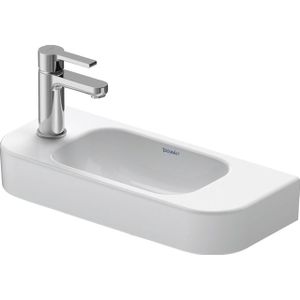 Duravit HappyD 2 fontein met overloop met kraangat links 50x22cm met wondergliss wit 07115000091