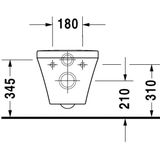 Duravit DuraStyle wandcloset 54 diepspoel Rimless met verdekte bevestiging 37x54cm wit