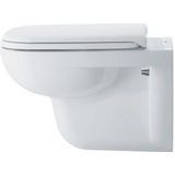Duravit Wc-bril D-Code Compact, toiletdeksel van Urea-Duroplast, wc-deksel met roestvrijstalen scharnieren, wit