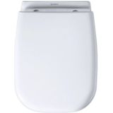Duravit Wc-bril D-Code Compact, toiletdeksel van Urea-Duroplast, wc-deksel met roestvrijstalen scharnieren, wit