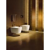 Duravit ME by Starck wandbidet 37x57cm met kraangat met overloop en wondergliss wit