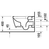 Duravit Me By Starck Wandwc Wit Hoogglans 570 Mm