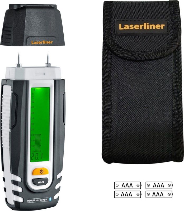 Laserliner DampFinder Compact Plus - Vochtmeter - Standaard meegeleverd: Batterij en Beschermkap
