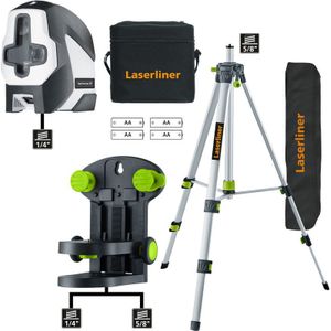 Laserliner SuperCross-Laser 2GP Set Kruislijnlaser Set Incl. Statief - Groen - 150cm - 2 Lijnen