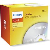 Philips CR7A0NJ10 - CD-R 80Min - 700MB - Audio - Jewelcase - 10 stuks